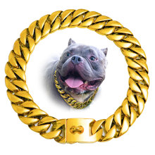 Factory Drop Shipping Gold Cuban Dog Chain Dog Collars 14MM/15MM/17MM/19MM/32MM Thick Wide For Dog Training Collar